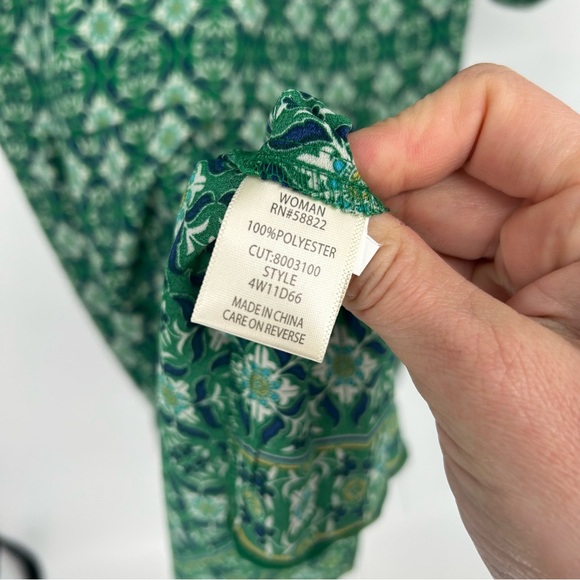 NWT Max Studio Green Geometric Print Women's MIDI Dress Size 2X‎ - Picture 3 of 7